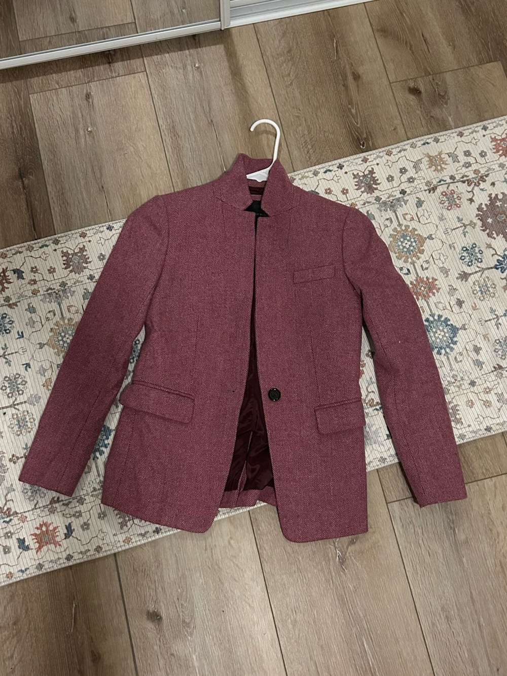 J. Crew Pink Textured Regent Blazer